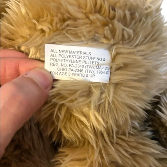 Vintage T. L. Toys Plush Bunny Rabbit Floppy Lavender Bow Accent Brown 15” - Picture 9 of 9